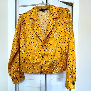 Yellow long sleeves blouse
